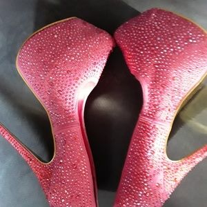 Pink stone heels